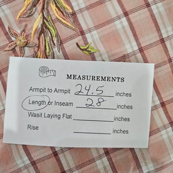 Vintage Size XL 80's Plaid Fall Shirt Embroidered Button-Up Floral & Leaf Design - Picture 8 of 8